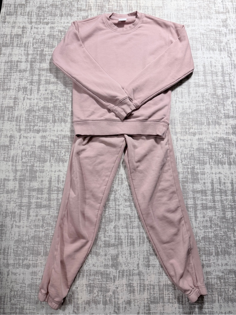 TNA Women's Dusty Rose Crewneck Sweatshirt & Jogger Set